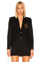 Saint Laurent Logo Blazer In Black