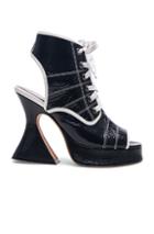 Sies Marjan Leather Erin Naplack Laceup Booties In Blue