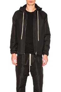 Rick Owens Windbreaker Bomber Jacket In Black