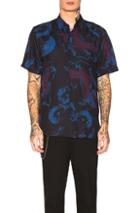 Ksubi Petrol Flower Shirt In Black,blue,floral