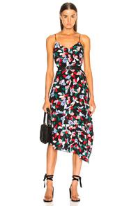Equipment Jada Dress In Black,green,floral,red