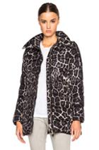 Moncler Torcelle Leopard Print Coat In Animal Print,black