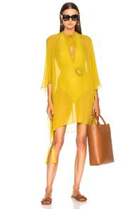 Adriana Degreas Kaftan With Tassels In Green