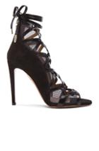 Aquazzura French Lover Leather & Suede Heels In Black
