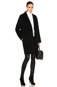 Rag & Bone Bree Reversible Raglan Coat In Black