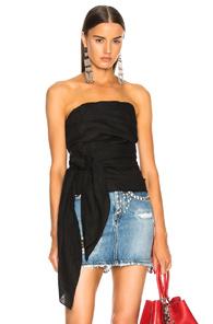 Marques ' Almeida Tie Wrap Corset Top In Black