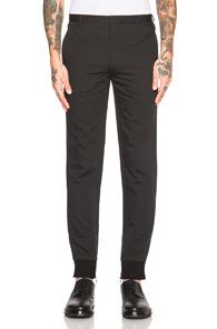 Lanvin Woven Silk Zip Jogging Pants In Black