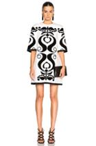 Victoria Victoria Beckham Printed Canvas Dress In White,abstract