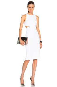 Cushnie Et Ochs Power Viscose Cut Out Dress In White