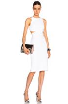 Cushnie Et Ochs Power Viscose Cut Out Dress In White