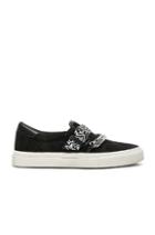 Amiri Bandana Suede Slip On Sneaker In Black