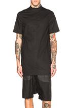 Rick Owens Moody Short Sleeve Tunic In Black