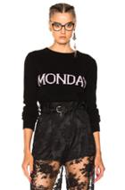 Alberta Ferretti Monday Crewneck Sweater In Black