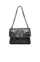 Saint Laurent Medium Niki Monogramme Chain Bag In Black