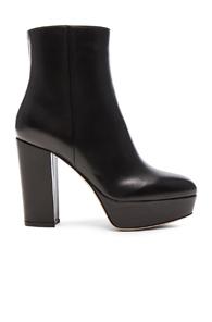 Gianvito Rossi Platform Leather Boots In Black