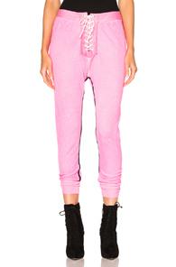 Unravel For Fwrd Lace Up Leggings In Pink