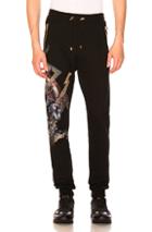 Balmain Panther Print Sweatpants In Black