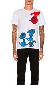 Comme Des Garcons Shirt Cotton Jersey T-shirt In White