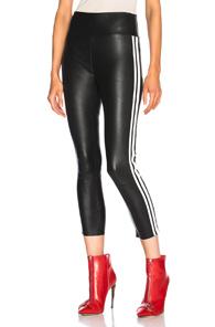 Sprwmn High Waist Capri Leather Legging In Black