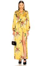 Johanna Ortiz The Flower Queen Kimono In Floral,yellow