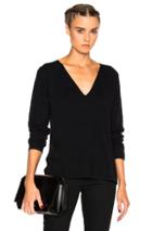 T By Alexander Wang Deep V Sweater In Black