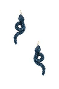 Lucy Folk Serpent Earrings In Blue