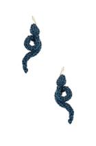 Lucy Folk Serpent Earrings In Blue