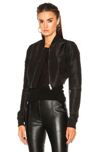 Rick Owens Glitter Flight Bomber Jacket In Black