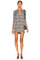 Fleur Du Mal Double Breasted Short Dress In Black,plaid,white