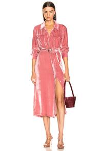 Sies Marjan Imogene Cord Tie Front Dress In Pink
