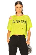 Amiri Star Mesh Cropped Tee In Stars,yellow