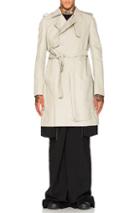 Rick Owens Cargo Trench In Gray