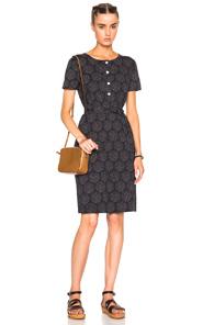 A.p.c. Cherry Dress In Blue,abstract