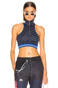 Stella Mccartney Crop Top In Abstract,blue
