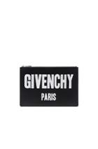 Givenchy Paris Printed Medium Pouch In Black