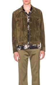 Marc Jacobs Suede Jacket In Green