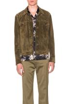 Marc Jacobs Suede Jacket In Green