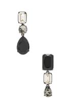 Oscar De La Renta Bold Crystal Earrings In Metallics