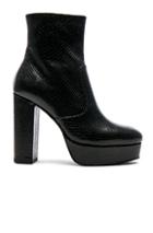 Elysewalker Los Angeles Snakeskin Platform Booties In Black,animal Print