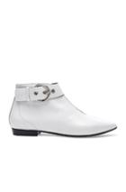 Isabel Marant Leather Rilows Ankle Boots In White