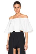 Rosetta Getty Off The Shoulder Circle Top In White