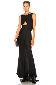 Tre Bias Cut Gown In Black