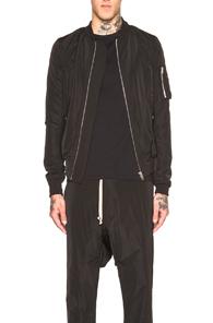 Rick Owens Raglan Bomber In Black