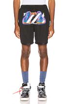 Off-white Thermo Mesh Shorts In Black
