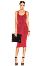 T By Alexander Wang Rib Fitted Tank Dress In Red