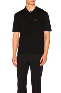 Second/layer Merino Knit Polo In Black