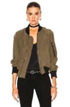 Calvin Rucker Fast Reversible Bomber Jacket In Green