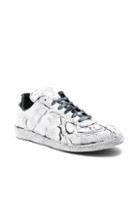 Maison Margiela Crumbled Leather Replica Sneakers In White