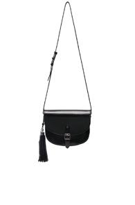 Saint Laurent Medium Leather Besace Satchel In Black