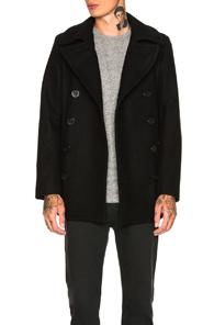 Schott Slim Fit Peacoat In Blue
